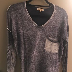 Democracy navy v-neck sweater size S